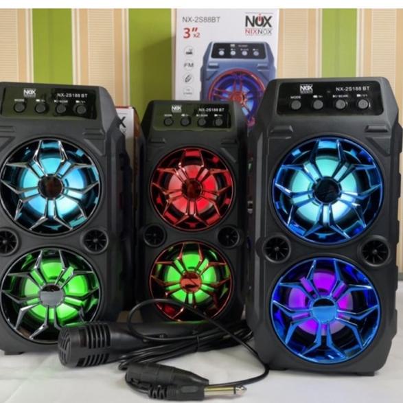 ➱ NIXNOX speaker Bluetooth  speaker karaoke free mic Ω