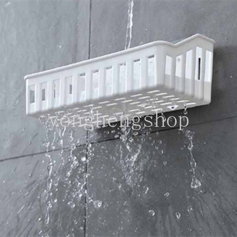 Bebas Pukulan Rak Penyimpanan Yang Dipasang Di Dinding Shampoo Gel Storage Basket Drain Shelves Rak Kamar Mandi Organizer Holder