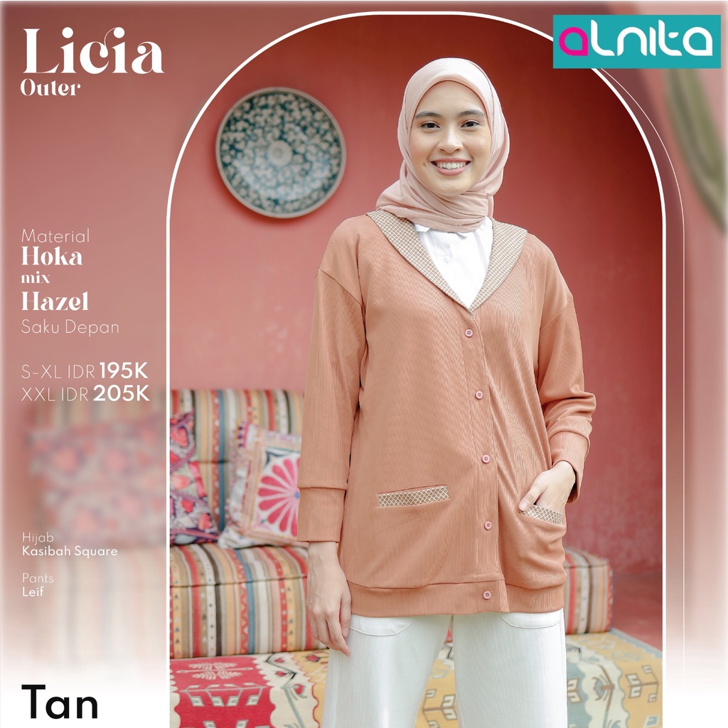 Alnita LICIA Atasan Bahan Hoka mix Hazel Atasan Trendi Fashion Wanita by Alnita Bisa COD