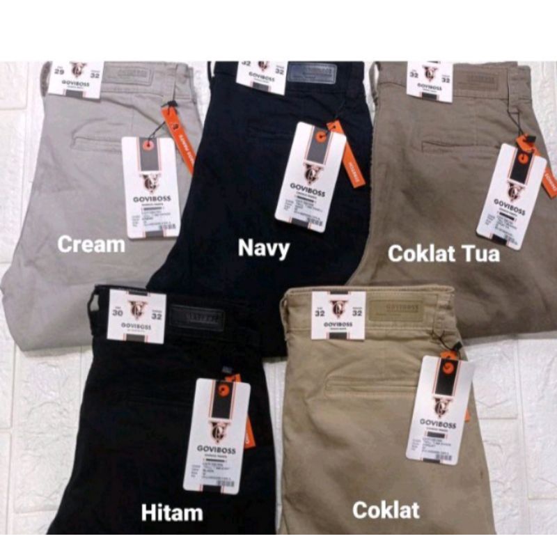 Celana Chino pria straigh slim fit / Chino pria slim fit original import