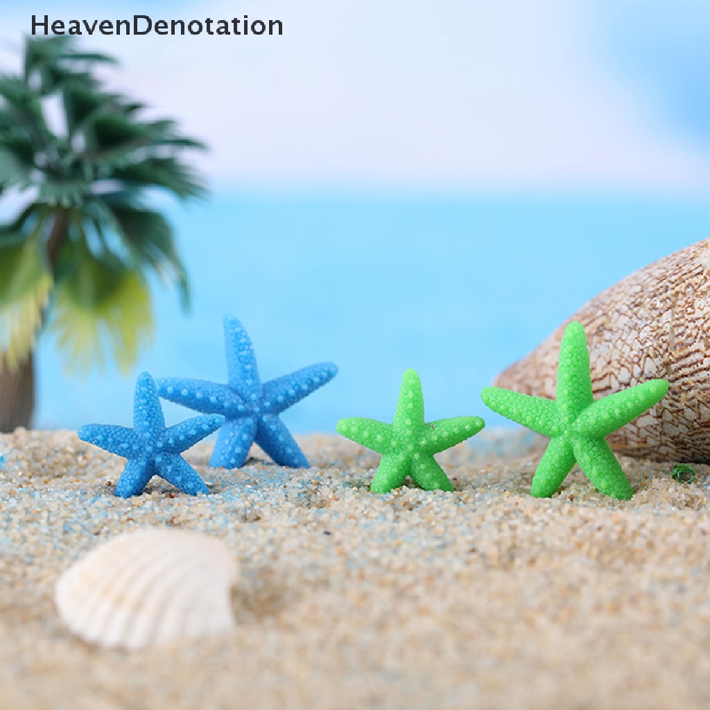[HeavenDenotation] Warna-warni Bintang Laut Dekorasi Lanskap Resin Ikan Bintang Laut Lansekap Ornamen Dekorasi Aquarium Phone Case Aksesoris HDV