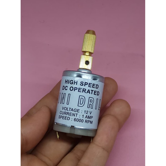 Dinamo Mini Drill High Speed 12VDC - 6000RPM