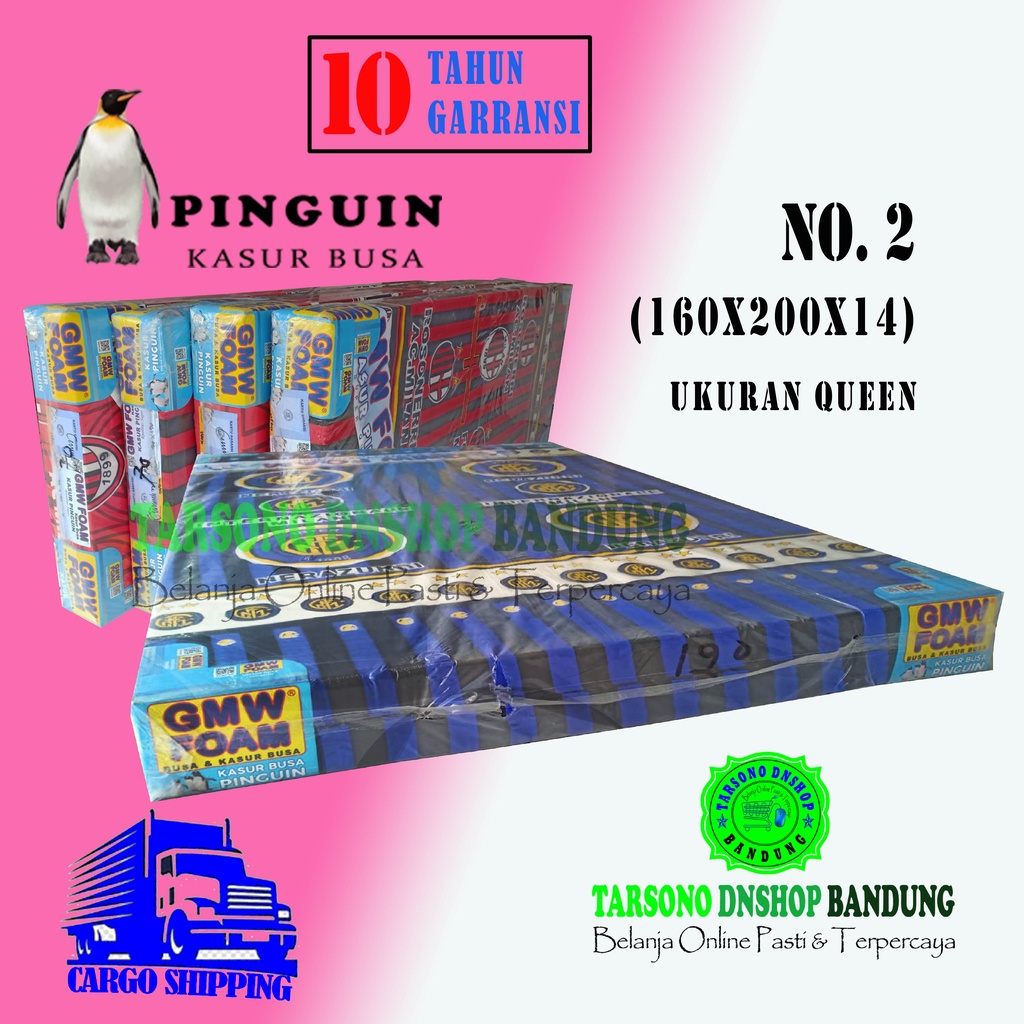Kasur Busa Pinguin Tebal 14Cm Bergaransi Ukuran 160x200x14 By GMW Foam