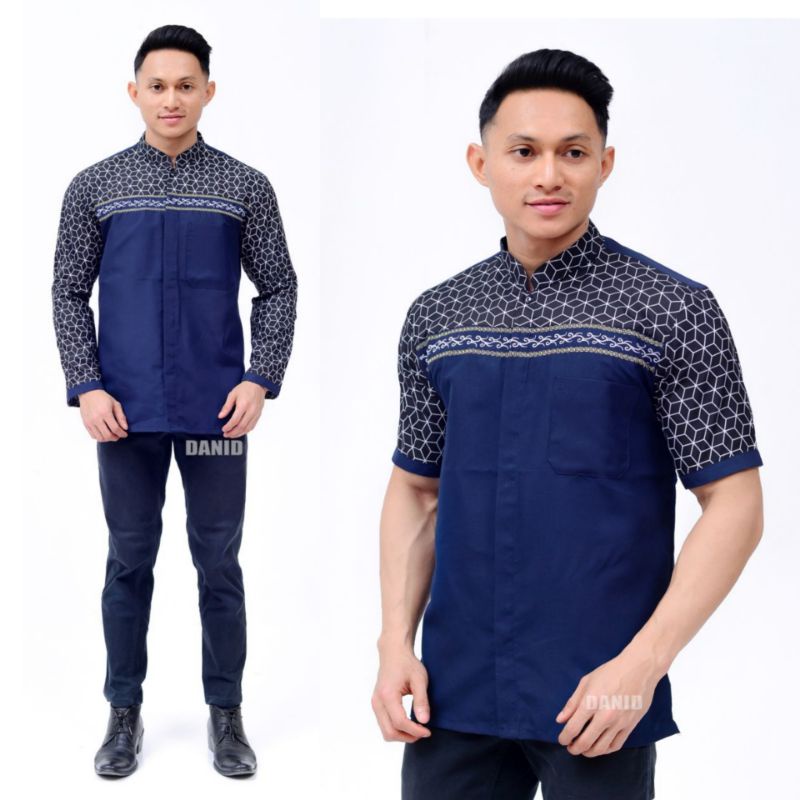 Kemeja koko kombinasi batik