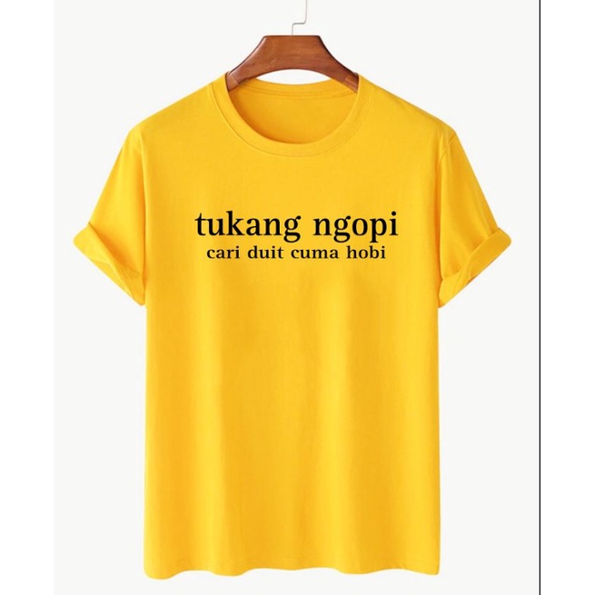 Baju Pria Kaos Oblong Unisex Pakaian Atasan Dewasa Pria wanita Lengan Pendek Ngopi Tshirt Cod