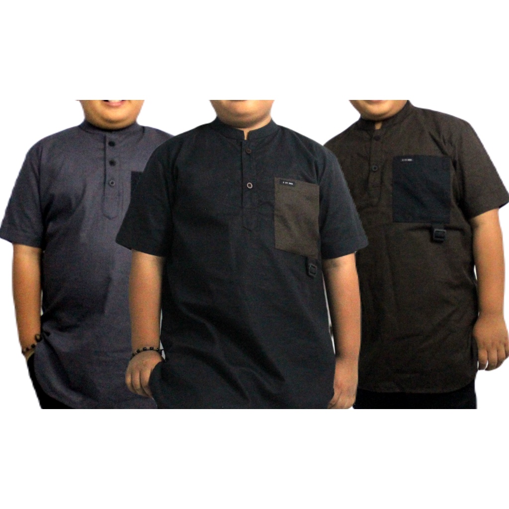 Koko ayah dan anak/Koko dewasa dan anak/ baju muslim couple ayah dan anak dari Bahan katun cigarette yang adem/bisa COD/dijamin sesuai photo dan Original