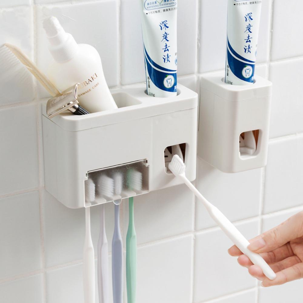 Solighter Tooth Paste Squeezer Anti Debu Dipasang Di Dinding Dispenser Krim Gigi Otomatis