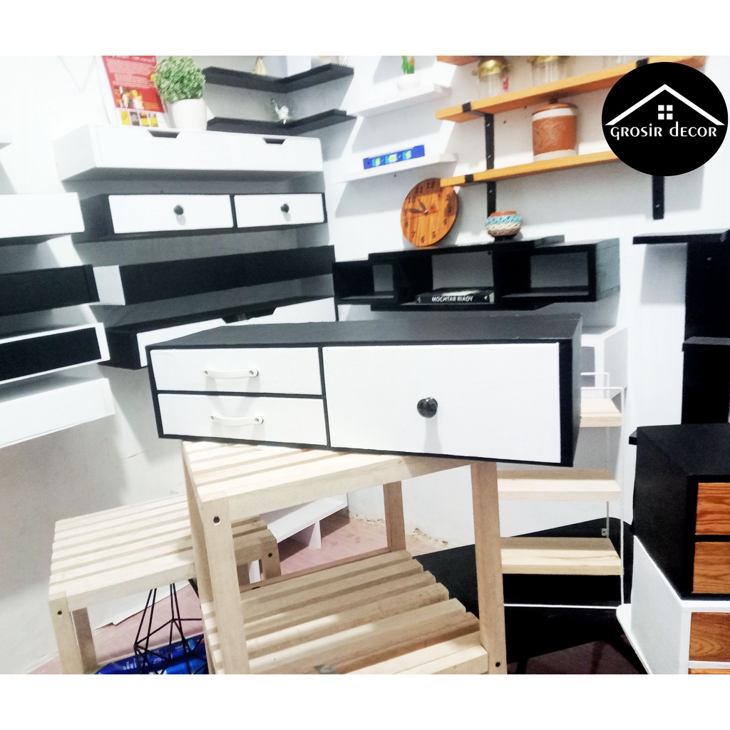 RAK DINDING LACI 3 MINIMALIS/ MEJA RIAS MEJA KOSMETIK GANTUNG