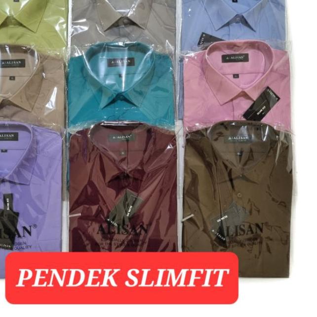 ▲ KEMEJA ALISAN PENDEK SLIMFIT ➦