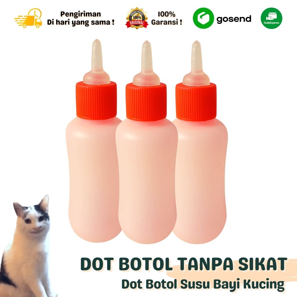 DOT BOTOL SUSU Untuk Anak Kucing Polos Bahan Plastik ( TANPA SIKAT ) 100 ML