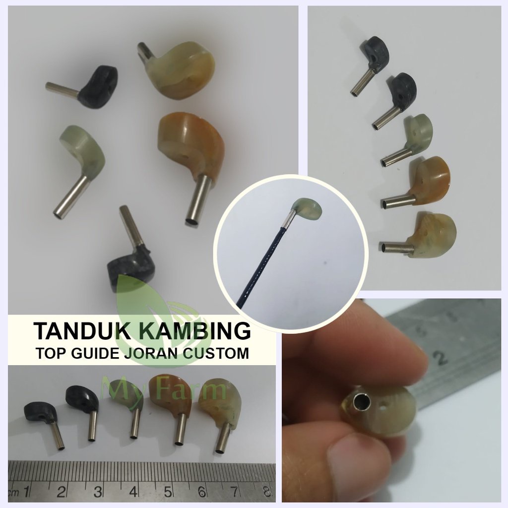 Marit Tanduk Kambing Size Ukuran 1.6-3.0mm Top Guide Ujung Kolongan Joran Pancing Membuat Senar Tida