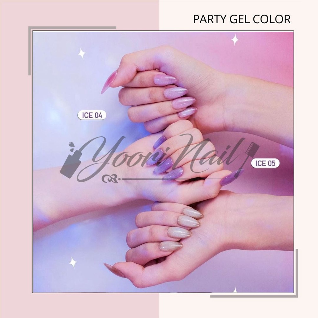 PARTY kutek gel halal ICE Series colornail polish 15ml gel party