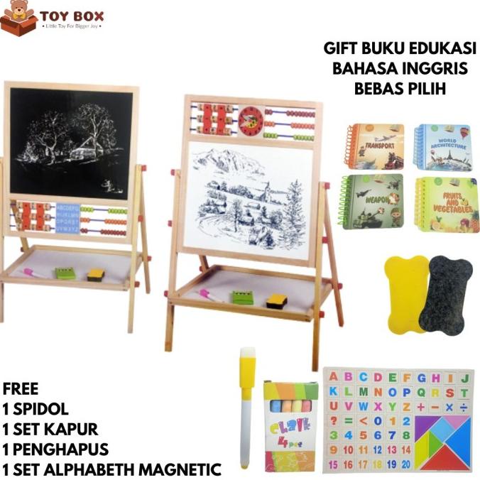 

Education Board Magnetic 2 in 1 - Papan Tulis Anak -Mainan Edukasi