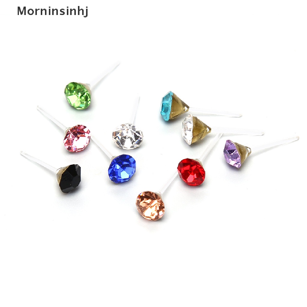 Mornin 10pasang/20pasang Set Berlian Imitasi Kristal Stud Anting Kecil Earrings Jewelry id