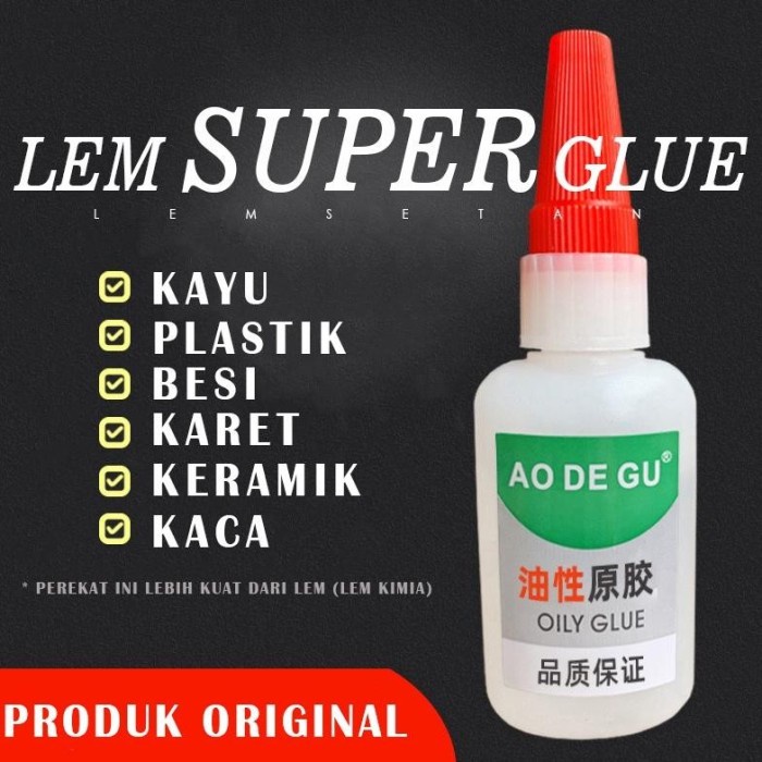 Lem SUPER GLUE Oily Glue Cairan Super Perekat Kuat Lem Korea Lem Setan Serbaguna Tahan Air Tahan Panas