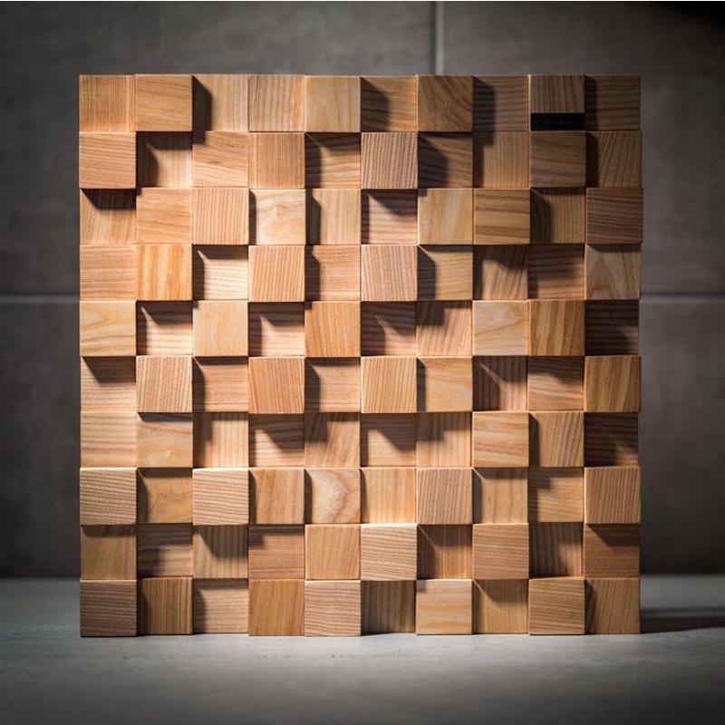 TEMBOK KAYU Panel Kayu BESAR 30x30, Walpaper Dinding Asli Kayu, Dinding Kayu,