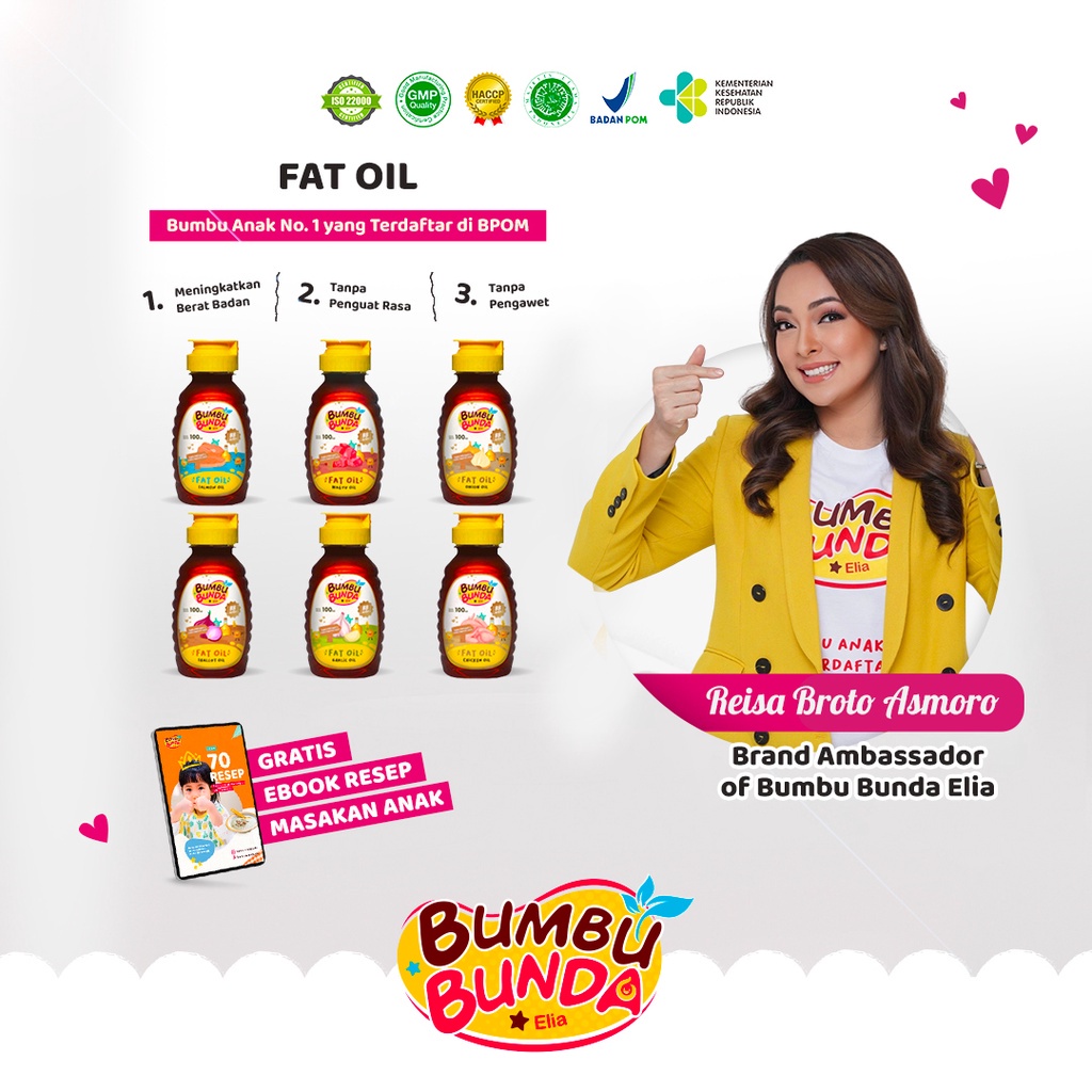 Bumbu Bunda Elia Chicken Fat Oil / Beef Fat Oil / Minyak MPASI / BB Booster MPASI / Lemak MPASI / Lemak Bayi / Penambah Berat Badan