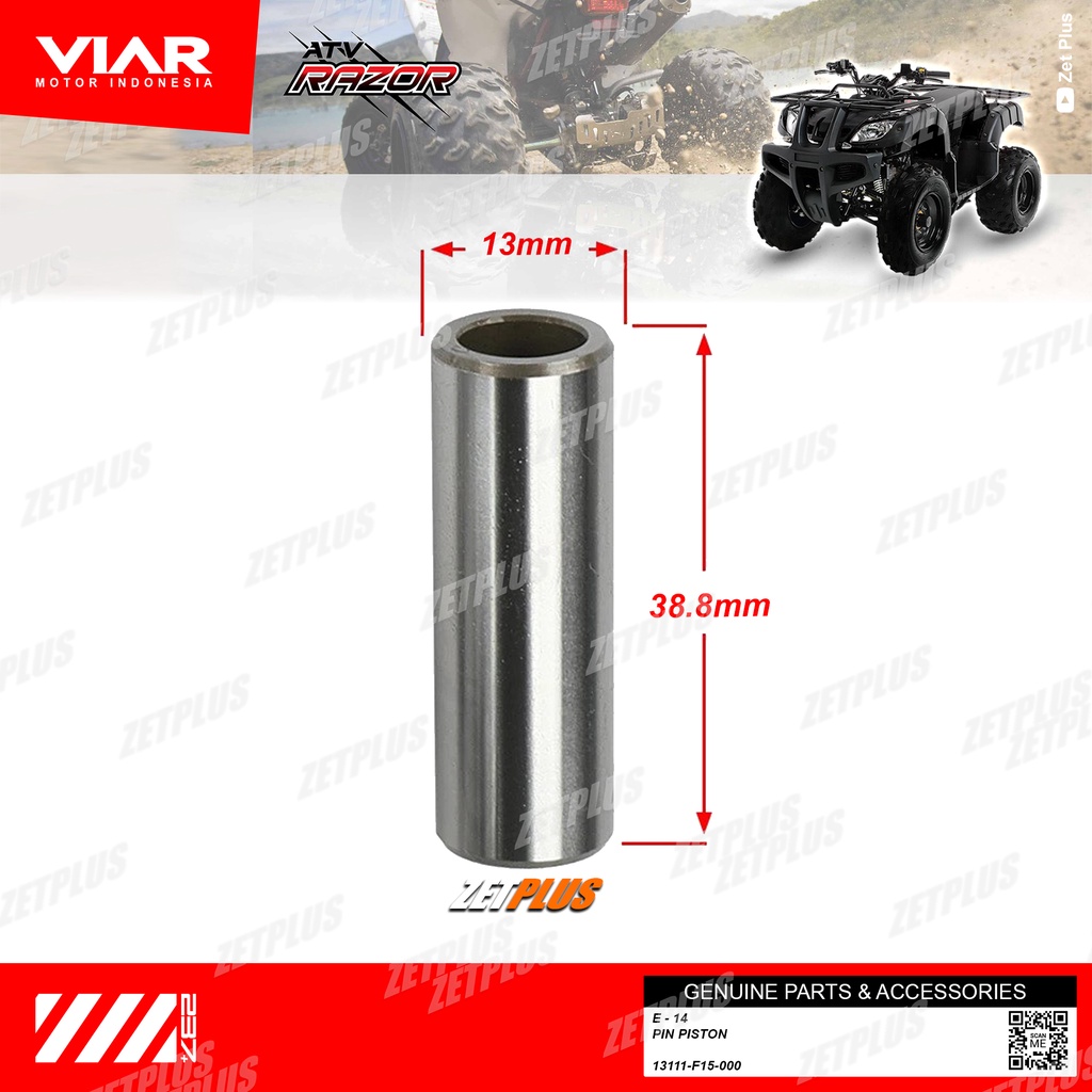 PIN PISTON ATV VIAR RAZOR ORIGINAL /pen seher mesin motor universal