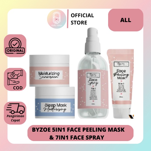 QEILA - BYZOE 5IN1 FACE PEELING MASK &amp; 7IN1 FACE SPRAY BYZOE BPOM