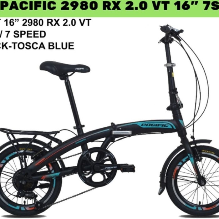 Sepeda Lipat 16 Pacific 2980 Rx 2.0 Vt 7 Speed Shimano #Original
