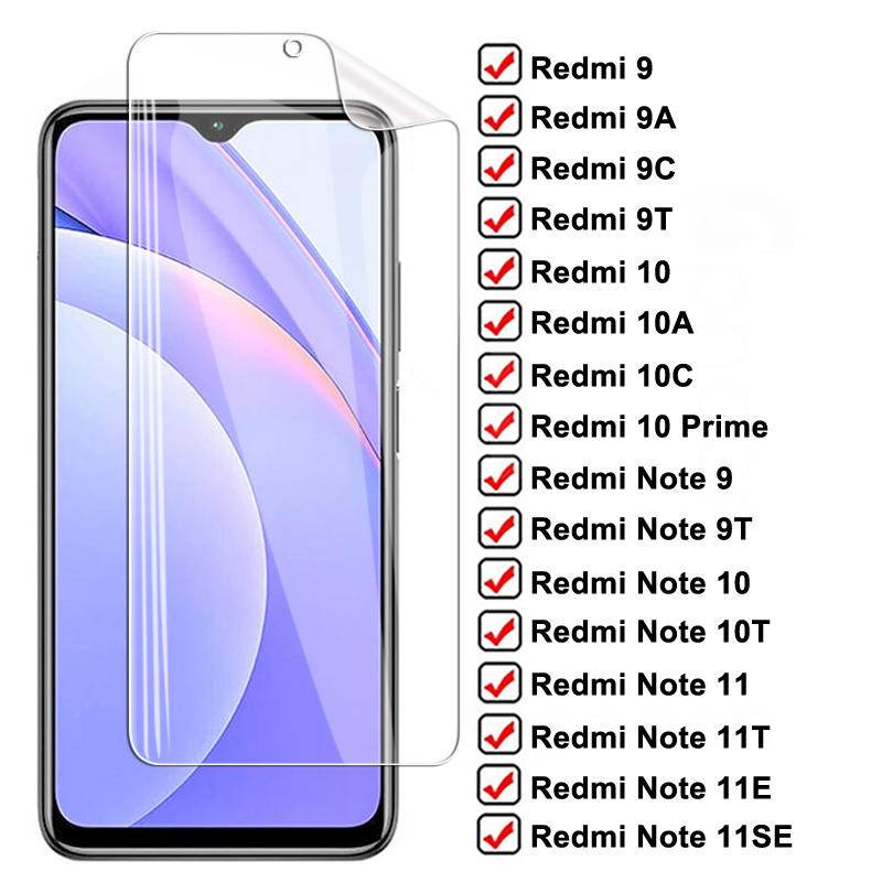 5pcs Untuk Redmi Note9 9s 9T 9A 9C 10 10A 10C 10S 10T 11 11T 11E Pro SE 4G 5G Prime Hydrogel Film Pelindung Layar