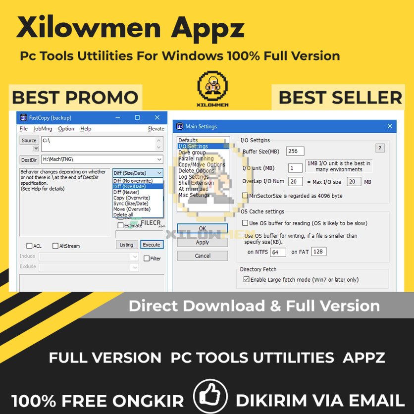 [Full Version] FastCopy Pro PC Tools Software Utilities Lifetime Win OS - Alat penyalinan file cepat dan efisien untuk WIN