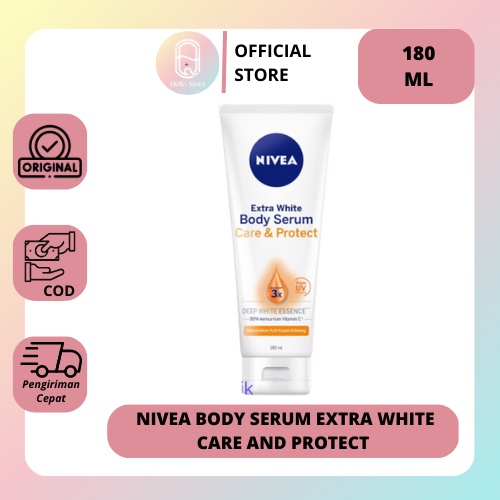 QEILA - NIVEA BODY SERUM EXTRA WHITE CARE AND PROTECT l RADIANT &amp; SMOOTH l SUPER 10 VITAMINS l 180 ML