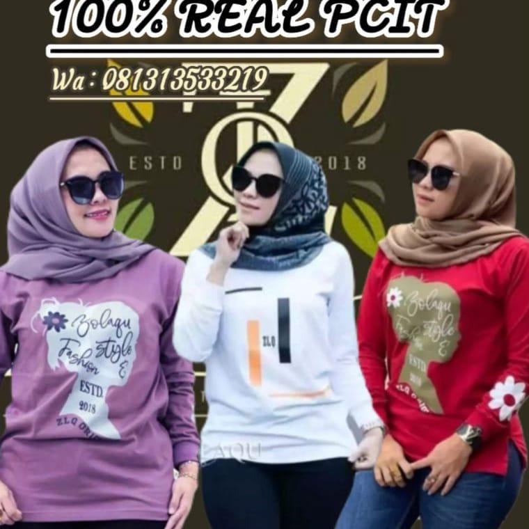 STOK TERBATAS B) kaos wanita lengan panjang zolaqu/kaos wanita zolaqu ori terbaru 2021/kaos wanita z