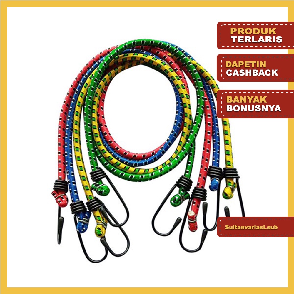 Tali Cantolan Bagasi Kawat Karet 2 Sisi Koper Ikat Ikatan Barang 100 cm Ngikat Sepeda Motor Mobil Pe