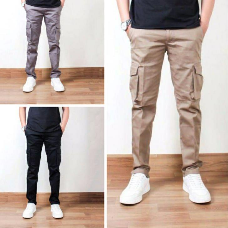 Kualitas Terpercaya Celana Panjang Cargo Premium Celana Panjang Kempol Pria Distro UK 27-38