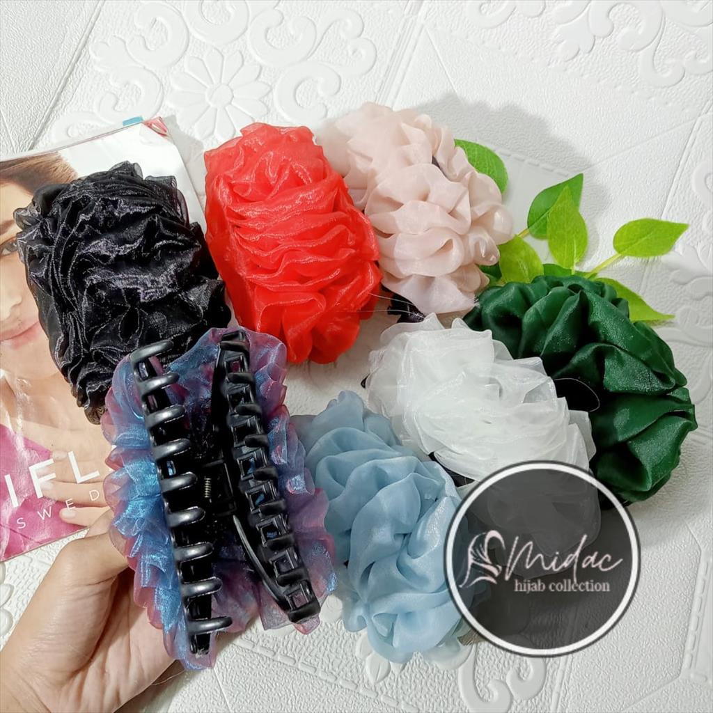 Jepit Hijab Jumbo Salon - Jepit Rambut Kain Premium  - Jepit Scrunchie