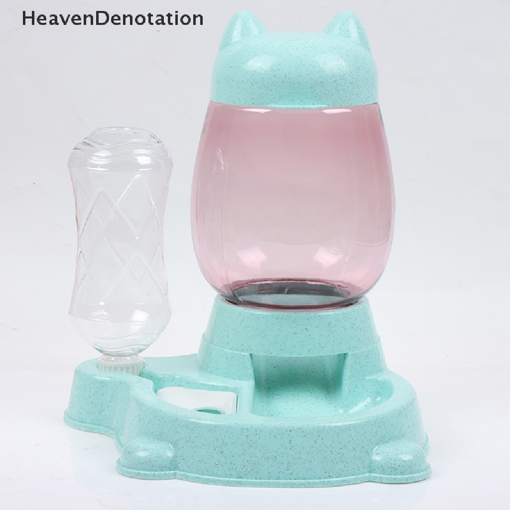 [HeavenDenotation] 2 IN 1 Cat Water And Food Dispenser Automatic Dog Cats Drinking Bottles HDV