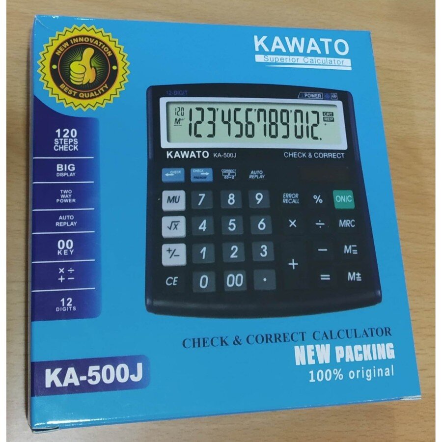 

Terlaris ✨ -Kalkulator Kawato type KA 500 J - Calculator Kawato 12 Digit KA 500 J- 2.2.23
