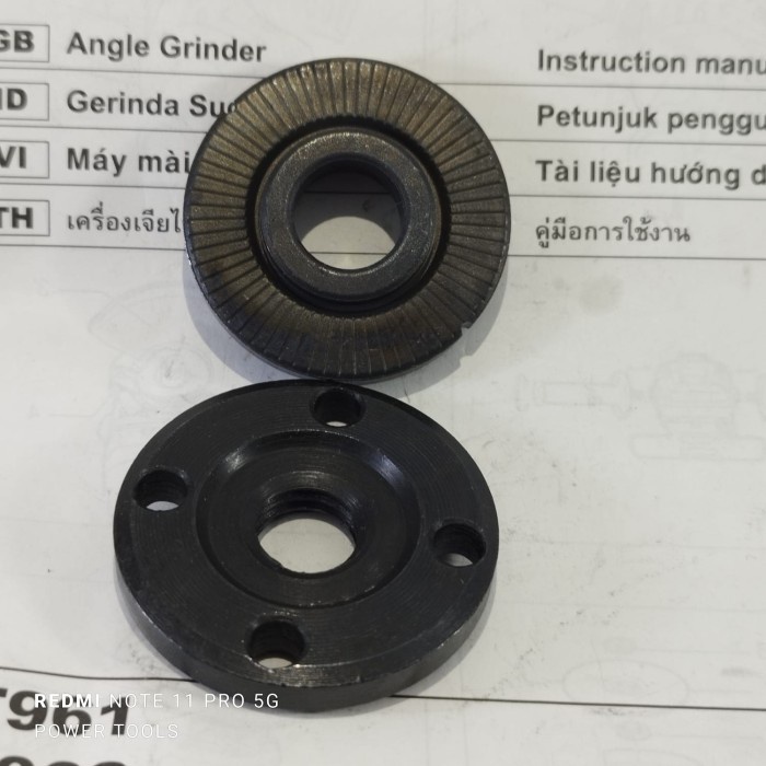 Flange nut pengunci mata gerinda maktec mt 961 962 963 original maktec