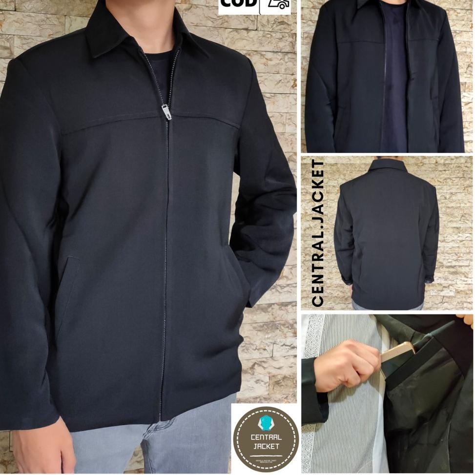 TREN TERBARU JAKET FORMAL SEMI JAS PRIA - JASKET KANTOR - BLAZER SEMI JAS HITAM BOSS
