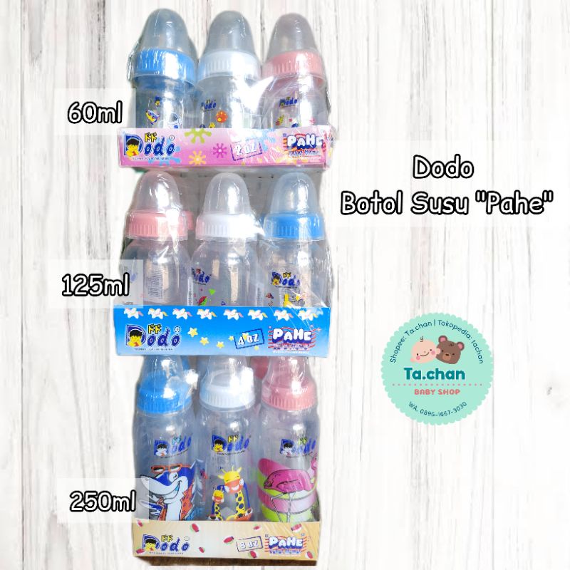 Botol Susu Dodo Pahe 60ml / 125ml / 250ml botol dot susu 9Oz 4Oz 2Oz