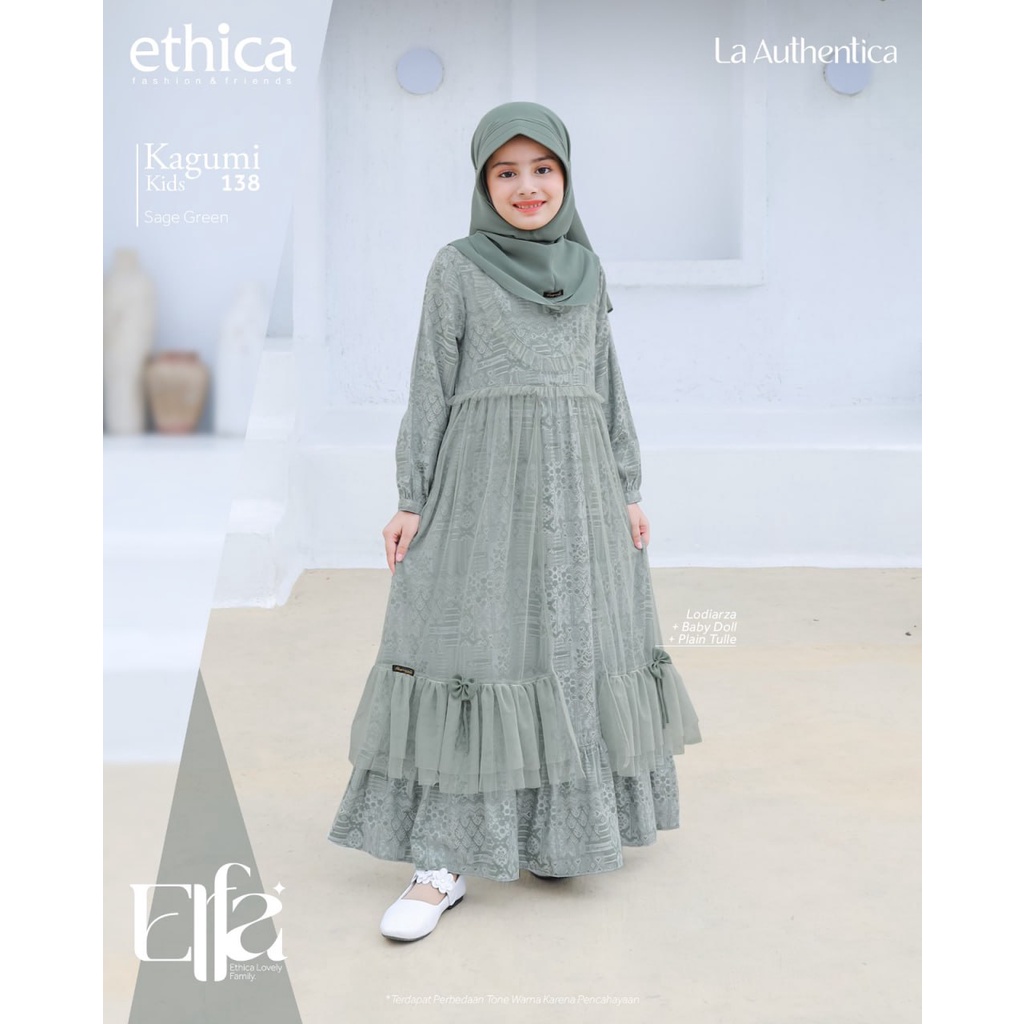 GAMIS ANAK ETHICA KAGUMI KIDS 138 SAGE GREEN