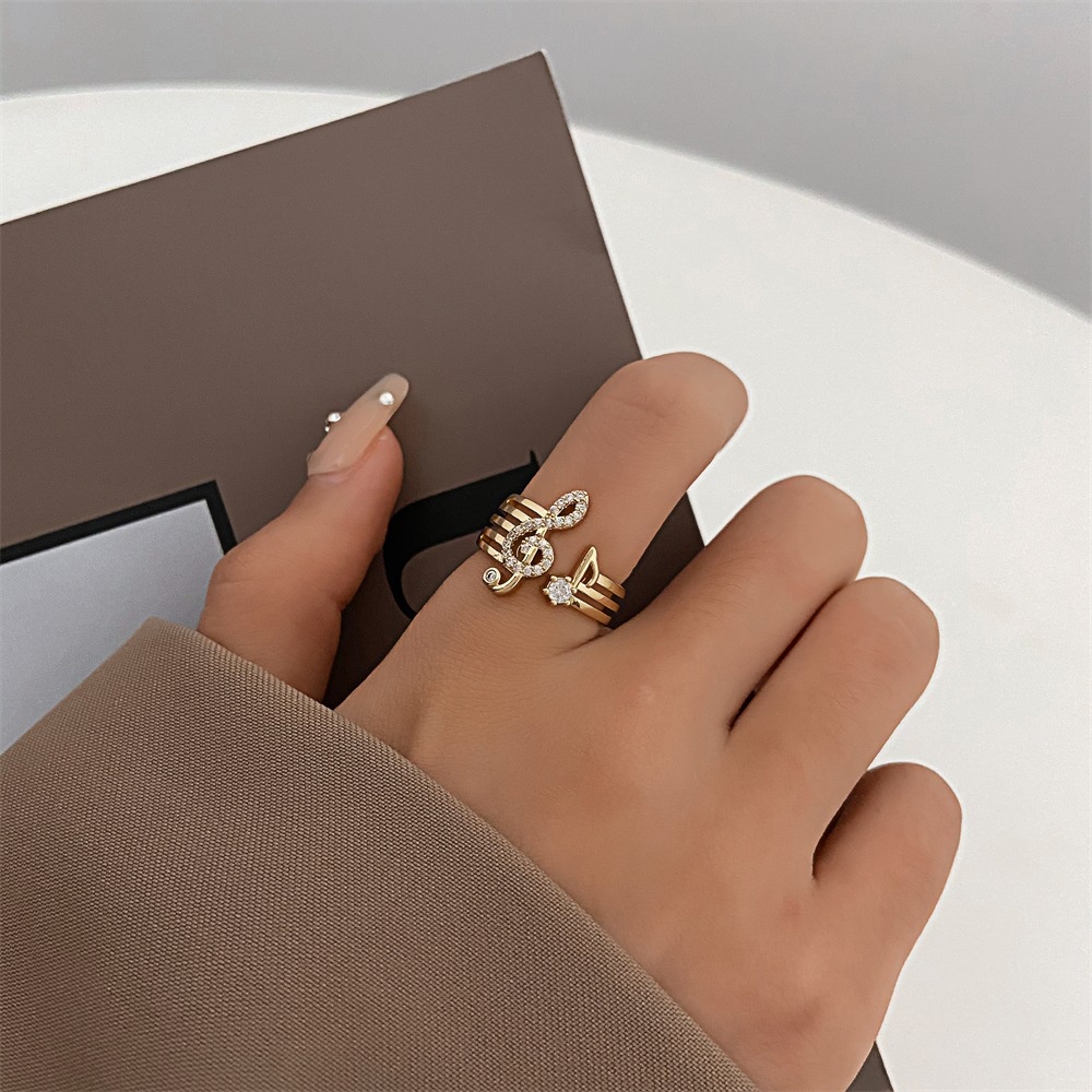 Bertatahkan Zirkon Indah Hadiah Wanita Elegan Wanita Fashion Perhiasan Cincin Pesta Zirkon Alami Kristal Jari Cincin Adjustable Terbuka