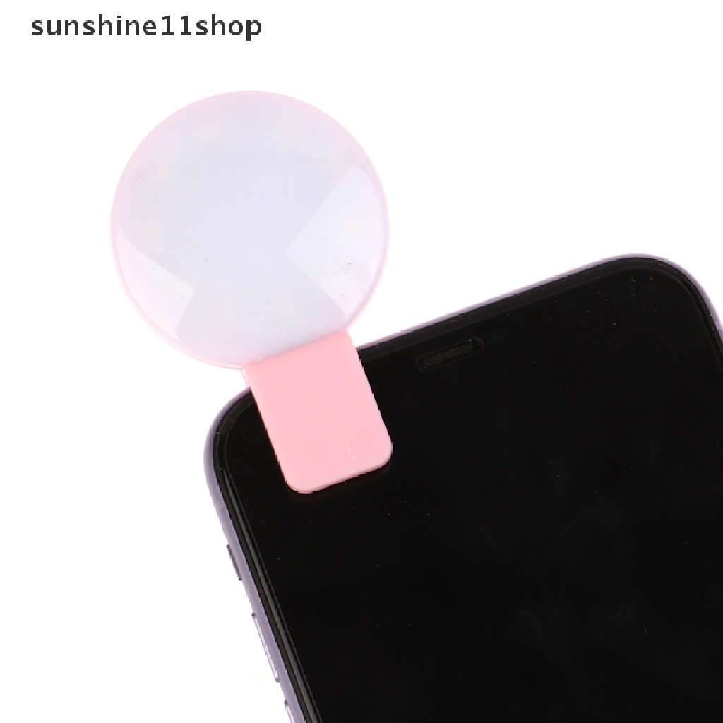 Sho Lampu Cincin Selfie LED Ponsel Portable Mini Tahan Lama Lampu Isi Tiga Stop N