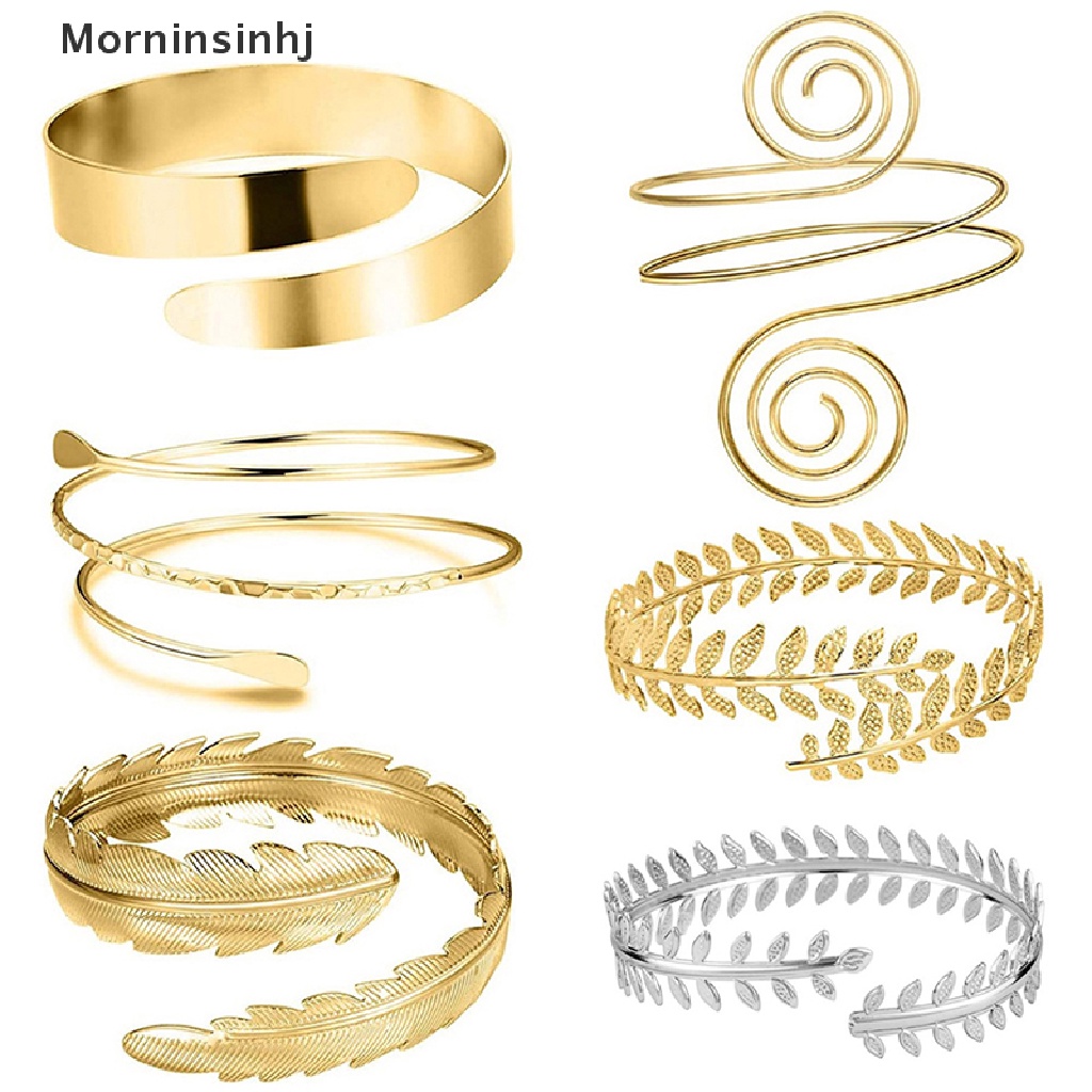 Mornin Fashion Gelang Lengan Untuk Wanita Perempuan Mental Terbuka Upper Arm Bangle Bracelet Sederhana Adjustable Armlet Armband id