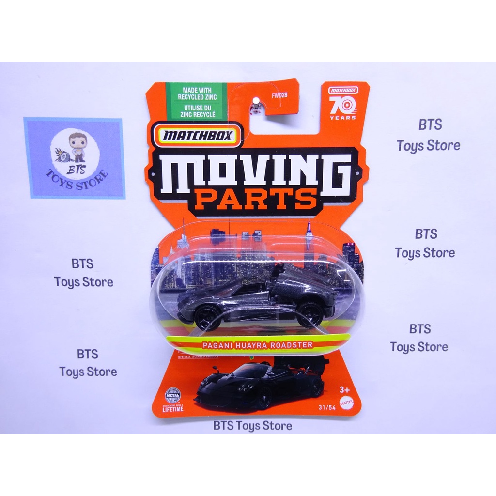 Matchbox Moving Parts Pagani Huayra Roadster Hitam