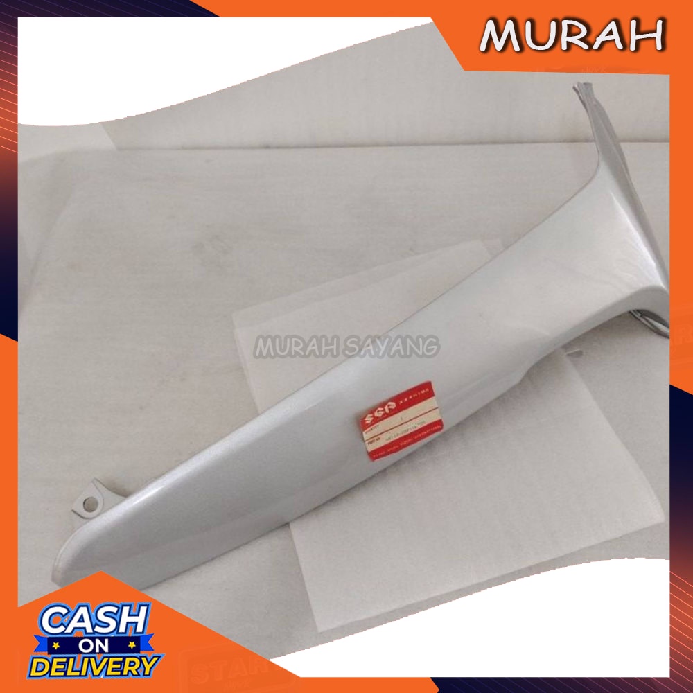 Sayap tebeng Leksil Legshield luar bagian KANAN Silver Abu abu Suzuki Shogun 110 R SGP ORIGINAL 4811