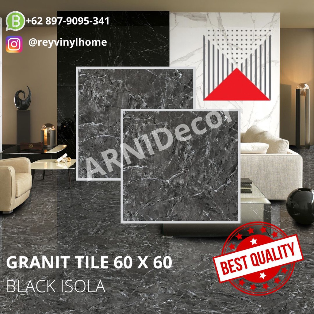 granit tile 60x60 hitam sandimas