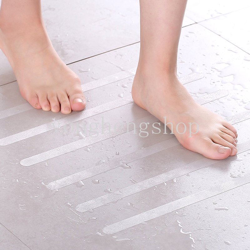 10 /12/20pcs Round Snowflake Shaped Bathtub Sticker Kamar Mandi Anti Slip Stiker Lantai Tangga Steps Strip Tape Anti Selip Transparan Kamar Mandi Shower Mat