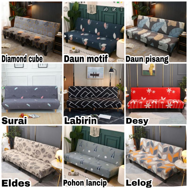 Cover Sofa INFORMA elastic PENUTUP STRECTH motif sarung sofa bed import murah terbaru sarung kursi s