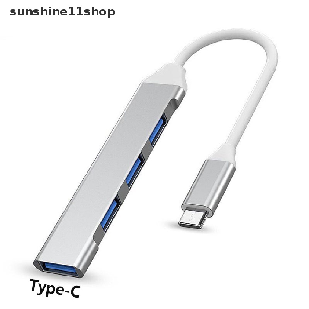 Sho USB C HUB 3.0 Tipe C 3.1 4port Multi Splitter Adapter OTG Untuk Komputer PC N