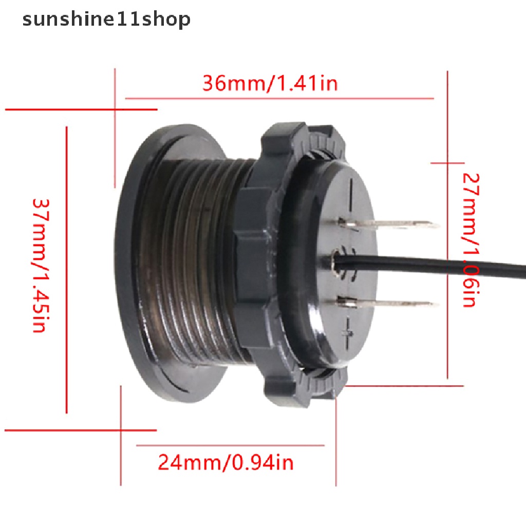 Sho 12-24V Voltmeter Suhu Putaran Mobil Auto Voltage Meter Display Measurement N