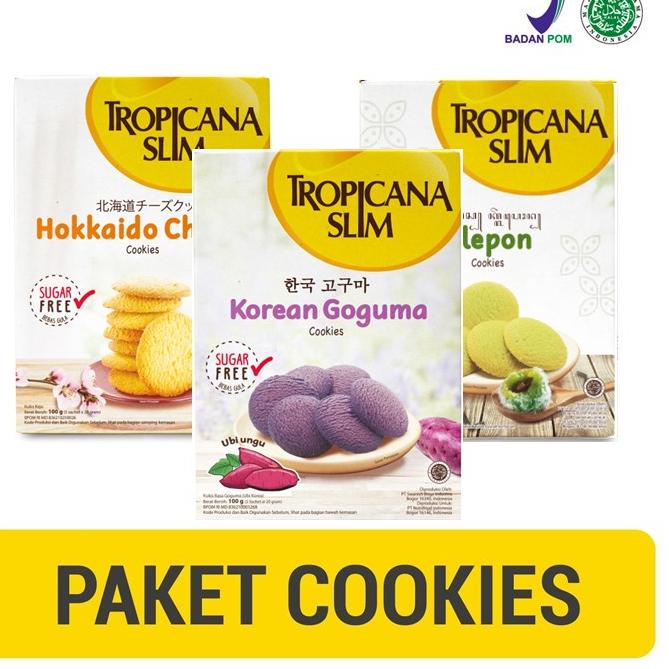 

Bisa COD Paket Cookies 3 Rasa - Tropicana Slim Klepon Cookies, Hokkaido, dan Korean Goguma Cookies buruan