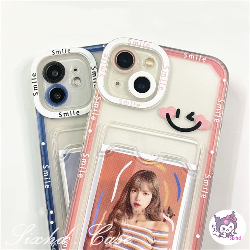 Redmi Note 12 11s 10s 11 10 9 8 12Pro Redmi 12C 10C 10A 10 9C A1 A1+ 9T 9A 9 Xiaomi 12 Lite 11 Lite 11T Pro Poco C40 M3 X5 X3Pro NFC Card Holder Case Ins Smiley Face Couple Stripe Phone Cover