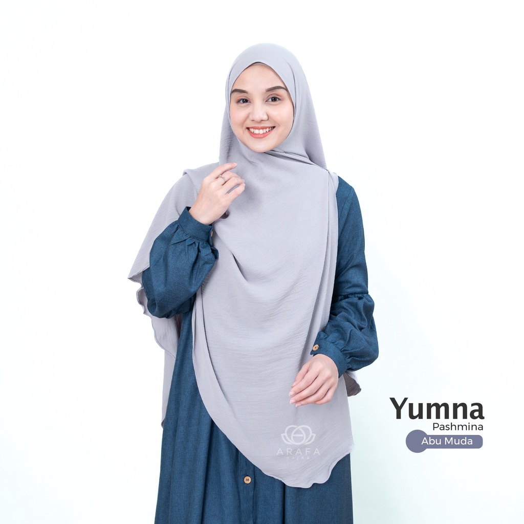 Arafa Hijab - Yumna Pashmina | Yumna Curve Pashmina | Pashmina Oval Syar'i Crinkle